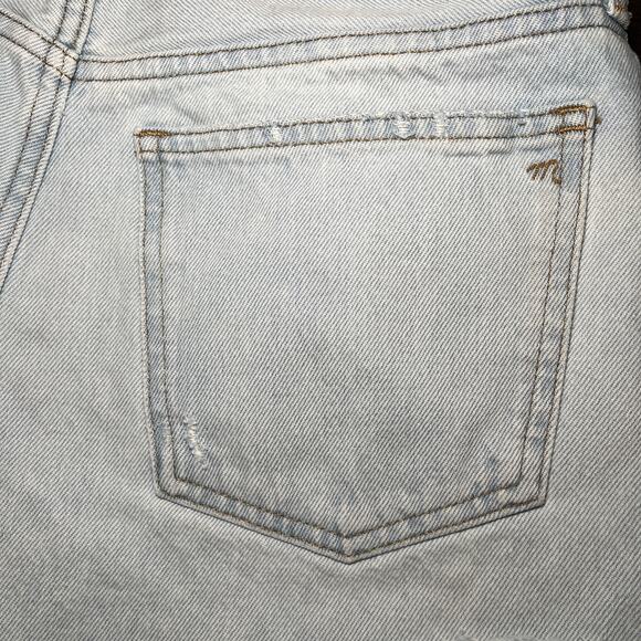 Madewell Relaxed Cut Off Denim Shorts Light Wash Blue Size 27 - Picture 4 of 7